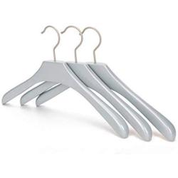 5pcs 40cm Adults Wooden Clothes Hanger,Clothing Store Widened Thick Top Grade Real Wooden Hange