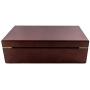 The Bamboo Leaf Tea Boxes Storage Organizer for Tea Collections, 8 Compartment w/Solid Lid (Cherrywood)