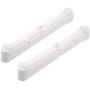 JTW shop Heavy Duty Hanger Single Adjustable Rolling Clothes Rack Hanging Garment Bar Steel and PP Plastic White Color