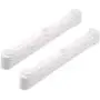 JTW shop Heavy Duty Hanger Single Adjustable Rolling Clothes Rack Hanging Garment Bar Steel and PP Plastic White Color