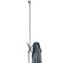 mDesign Modern Metal Long Easy Reach Over-The-Door 4 Prong Storage Organizer Hook; Hang Jackets, Coats, Clothing, Hats, Scarves, Leashes, Purses, Robes, Towels, 24" Tall, 2 Pack - Graphite Gray