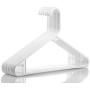 Neaties American Made White Plastic Hangers with Bar Hooks, Plastic Clothes Hangers Ideal for Everyday Use, Clothing Standard Hangers, 60pk (Renewed)