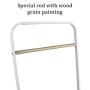 JEFEE Garment Rack Hang Clothes Rack Simple Garment Rack for Garment Storage Display, Heavy Duty Metal Clothes Rack, Hang Clothes Rack Covers a Small Area, Simple and Fashionable, White