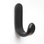 Curve J Hooks Wall Hooks Wood Hooks Coat Hooks for Wall Hallway Living Room Office Hanger Home Decor (Black)