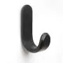 Curve J Hooks Wall Hooks Wood Hooks Coat Hooks for Wall Hallway Living Room Office Hanger Home Decor (Black)