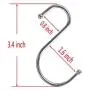 Z ZICOME Stainless Steel Silver S Hooks for Hanging, 12 Pack Z ZICOME Stainless Steel Silver S Hooks for Hanging, 12 Pack