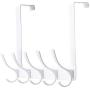 Dseap Over The Door Hook Hanger, Heavy Duty Over The Door Towel Rack Coat Rack for Clothes Hat Towel, White