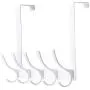 Dseap Over The Door Hook Hanger, Heavy Duty Over The Door Towel Rack Coat Rack for Clothes Hat Towel, White Dseap Over The Door Hook Hanger, Heavy Duty Over The Door Towel Rack Coat Rack for Clothes Hat Towel, White