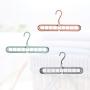 Cabilock Clothes Hanger 3pcs Practical 9 Holes Clothes Hanger Portable Clothing Storage Racks Wardrobe Clothing Organizer Coat Hook Storage Holder (Random Color)