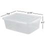 Obston 9 Quart Clear Storage Containers, Plastic Latching Box, 6 Packs