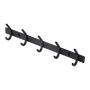 KES Coat Hooks Towel Hook Rack with 5 Robe Hangers Coat Holder Wall Mount SUS 304 Stainless Steel Bathroom Matt Black, AH203H5-BK