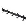 KES Coat Hooks Towel Hook Rack with 5 Robe Hangers Coat Holder Wall Mount SUS 304 Stainless Steel Bathroom Matt Black, AH203H5-BK