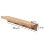 WZP Clothing Display Rack Creative Wall Rack Bedroom Hanger,Solid Wood Coat Rack Wall-Mounted Wall Hanger Hook Bearing Strong/As Shown / 48.5CM