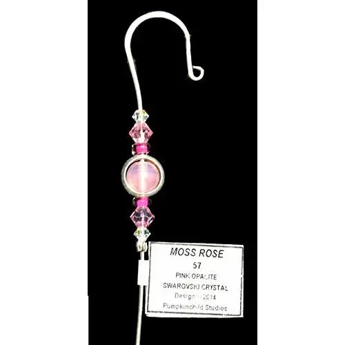 Jeweled Ornament Hanger- MOSS ROSE