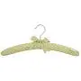 NEOVIVA Clothes Hanger for Wedding Dress, Adult Wood Hangers with Sponge Padding and Fabric Coating, Set of 5, Floral Quartz Pink