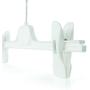 HANGERWORLD 10 White 15inch Plastic Coat Clothes Garment Pants Skirt Hangers Adjustable Clips
