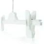 HANGERWORLD 10 White 15inch Plastic Coat Clothes Garment Pants Skirt Hangers Adjustable Clips