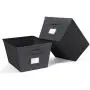 MAX Houser Fabric Cloth Storage Bins,Foldable Storage Cubes Organizer Baskets with Dual Handles for Home Bedroom Storage,Set of 6(Black) MAX Houser Fabric Cloth Storage Bins,Foldable Storage Cubes Organizer Baskets with Dual Handles for Home Bedroom Storage,Set of 6(Black)
