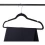 Grey990 20Pcs Ultrathin Non-Slip Premium Velvet Hanger Wardrobe Clothes Drying Rack Home Supplies Black