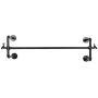 MyGift Black Metal Wall Mounted Faucet Design Closet Rod Garment Rack/Hanging Clothes Bar Display