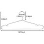 OIKA Clothes Hangers 40 Pack Suit Hangers Stainless Steel Strong Metal Hangers 16.5 Inch for Heavy Duty Coat Hangers (Renewed)