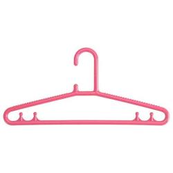 SAASNY Standard Plastic Hangers,Red Super Value 15 Pack Plastic Hangers,Durable Clothes Hangers with Non-Slip,Space Saving Easy Slide Organizer for Drying and Storage