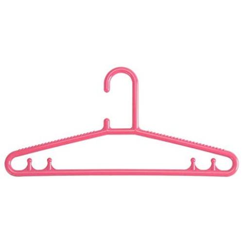 SAASNY Standard Plastic Hangers,Red Super Value 15 Pack Plastic Hangers,Durable Clothes Hangers with Non-Slip,Space Saving Easy Slide Organizer for Drying and Storage