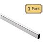 Desunia Oval Closet Rod - Heavy Duty - 15mm x 30mm - Polished Chrome - 95" Long - 1 Rod