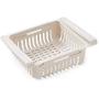 MOGOI Retractable Fridge Drawer Organizer, Kitchen Refrigerator Fridge Storage Boxes Keep Fridge Tidy Shelf Holder Food Container Baskets Storage Containers Magnet Set for Fruits Drink Juice Vegetables