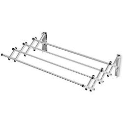 Heize best price Sliver Stainless Wall Mounted Expandable Clothes Drying Towel Rack Laundry Hanger Room(U.S. Stock)