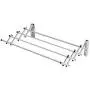 Heize best price Sliver Stainless Wall Mounted Expandable Clothes Drying Towel Rack Laundry Hanger Room(U.S. Stock)