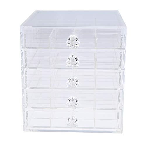 CUTICATE Transparent Jewelry Storage Organizer Container Acrylic Boxes with 100 Grids for Sorting Earrings, Rings, Beads and Other Mini Goods