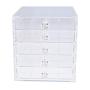 CUTICATE Transparent Jewelry Storage Organizer Container Acrylic Boxes with 100 Grids for Sorting Earrings, Rings, Beads and Other Mini Goods