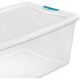 STERILITE 106 Qt. Stackable Storage Boxes Container (4 Pack) + 64 Qt Boxes (6 Pack)