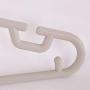 SAASNY Coat Hangers Plastic Hangers,Premium Cascading Plastic Hangers (Pack of 25) Heavyduty - Non Slip Hangers with Cascading Hooks Grey,Space Saving Clothes Hangers,Dress,Jacket,Clothes Hangers