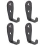 uxcell 4pcs Wall Hooks Metal Wall Mounted L Type Scarf Coat Prong Robe Hooks Clothes Hanger Holder Storage with Screws