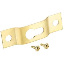 uxcell Keyhole Hanging Plate, 40mm x 11mm Single Hole Hook for Picture Frames with Screws, 50 Pcs (Golden)