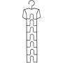 HJYPYJ Magic Hanger,Save Space Multi-Functional Hangers,Hanger Organizer That Stores Multiple Accessories Such As Scarves and Belts Superimposed Storage/C / 55x16x9cm