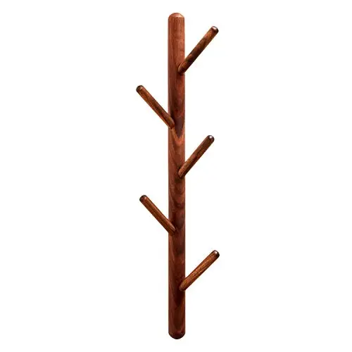 YOYAI Wood Coat Rack Hooks Wall Mounted Wood Wall Hooks Hat Rack Towel Hanger Detachable Modern Design Handcraft Tree Branch Heavy Duty Peg Rack(Black Walnut 5 Hooks) YOYAI Wood Coat Rack Hooks Wall Mounted Wood Wall Hooks Hat Rack Towel Hanger Detachable Modern Design Handcraft Tree Branch Heavy Duty Peg Rack(Black Walnut 5 Hooks)