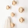 Nordic Wooden Dot Hooks Screws Shape Wall Clothes Hanger Buttons Shape Coat Rack for Bag Home Decorative Clothes Rack,4Pcs-Set