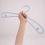 SAASNY Standard Plastic Hangers ? Pack of 10 ? Durable and Slim with Sleek Design ? Blue ? Non Slip & Space Saving Clothes Hangers for Drying and Storage