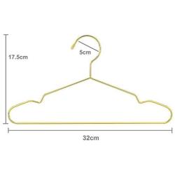 KYCPTNFJ 32cm Cute Gold Metal Clothes Shirts Hanger with Notches, Heavy Duty Small Coats Hanger 30 pcs