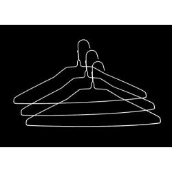 Wire Hangers in Bulk - 200 White Metal Hangers - 18 Inch Thin Standard Dry Cleaner Coated Steel