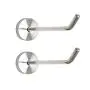 NELXULAS Brushed Stainless Steel Single Heavy Duty Long Coat Hook Robe Hanger Wall Mount Hook, Fit for Kitchen,Bedroom,Living Room, Bathroom,Closets and Garage Storage (4-2/3", 2 PCS)