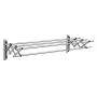 Wellex] 59&quot Stainless Steel Folding Clothes Drying Rack (60lb Capacity, 22.5 Linear FEET) Folding Clothes Drying Rack Wall Mounted, Great Organization Landry Room, Indoor Outdoor Use