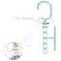 10pcs Random Color Plastic 5 Circle Multilayer Windproof Clothes Hanger Organizer Fixed Holder Storage Racks Buckle Hanger Anti-Slip Home