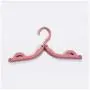 QKKstore Adjustable Fold Hang Plastic Hook Portable Fold Hanger Clothes Pegs Travel Space Saving Wardrobe Cloth Hanger Foldable 1Pc,Pink