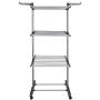 ARB MARKET 3Tier Stainless Laundry Organizer Folding Drying Rack Clothes Dryer Hanger Stand | Clothes Hanger Rack Stand For Bed Room| Clothes Drying Rack Laundry Stand Folding Hanger