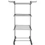 ARB MARKET 3Tier Stainless Laundry Organizer Folding Drying Rack Clothes Dryer Hanger Stand | Clothes Hanger Rack Stand For Bed Room| Clothes Drying Rack Laundry Stand Folding Hanger