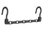 Tidy Home Magic Space Saving Hangers for Clothes and Organized Closet- Keep Pants, Skirts, Shirts, and Shorts Wrinkle Free- Cascading Hangers and Accessory Organizers- 10 pack- Black- Plastic